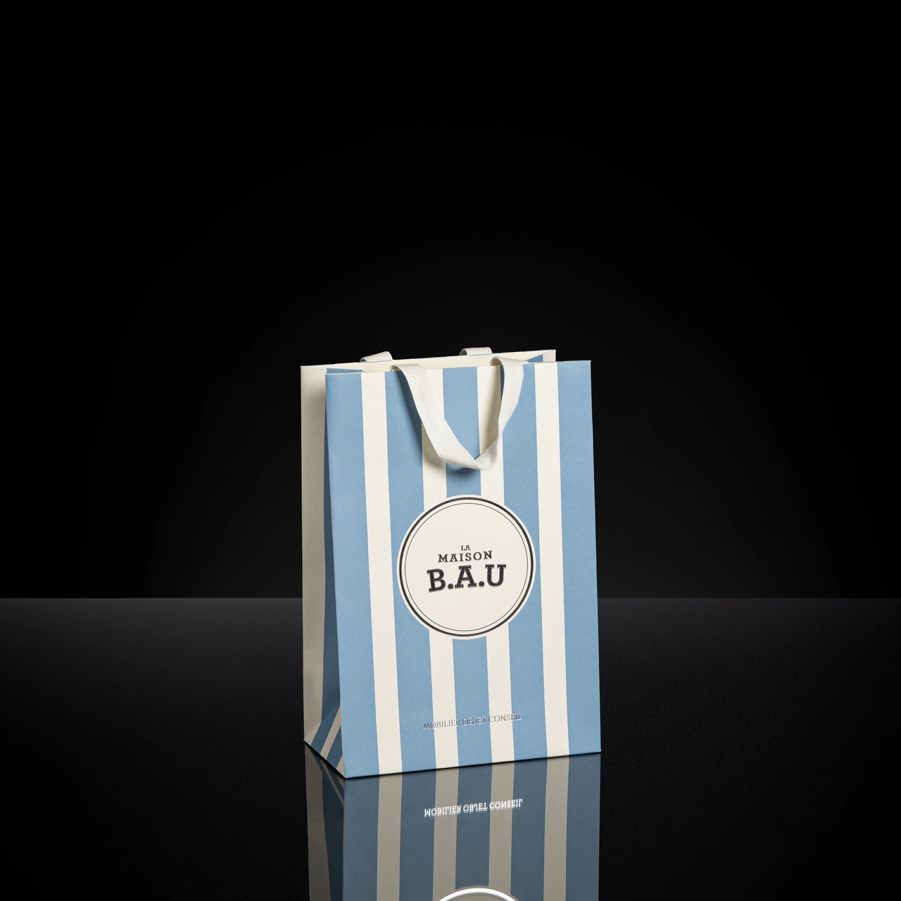 Sac papier personnalisé La Maison BAU