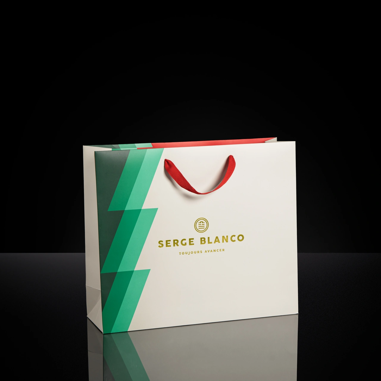 Sac papier personnalisé Serge Blanco